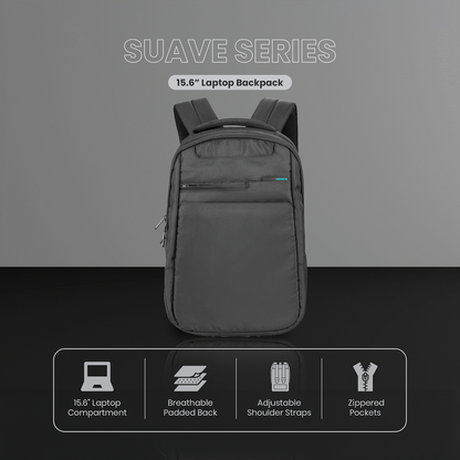 Volkano Suave 15.6" Laptop Backpack - Black/Turquoise