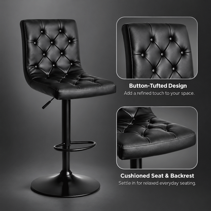 Everfurn Bayer Large Barstool Black