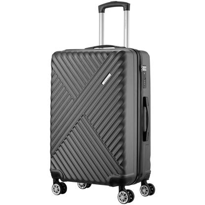 Travelwize Astra ABS 77cm 4-Wheel Spinner Luggage - Black