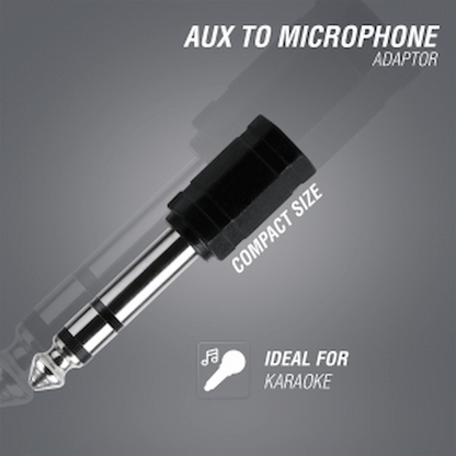 Volkano Karaoke Series 3.5 mm Female to 6.35 mm Male Adapter