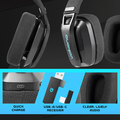Volkano gaming Eclipse X1 Tri-mode Ultra Lightweight Gaming Headphone - Black