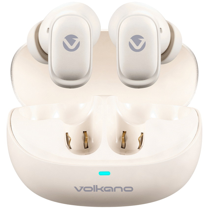 Volkano Sugar-Cube Active Noise-Cancelling True Wireless Earphones - Nude