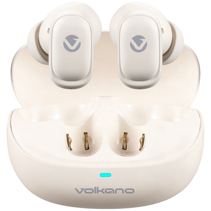 Volkano Sugar-Cube Active Noise-Cancelling True Wireless Earphones - Nude