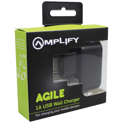 Amplify Agile Series Single USB 1a Wall Charger