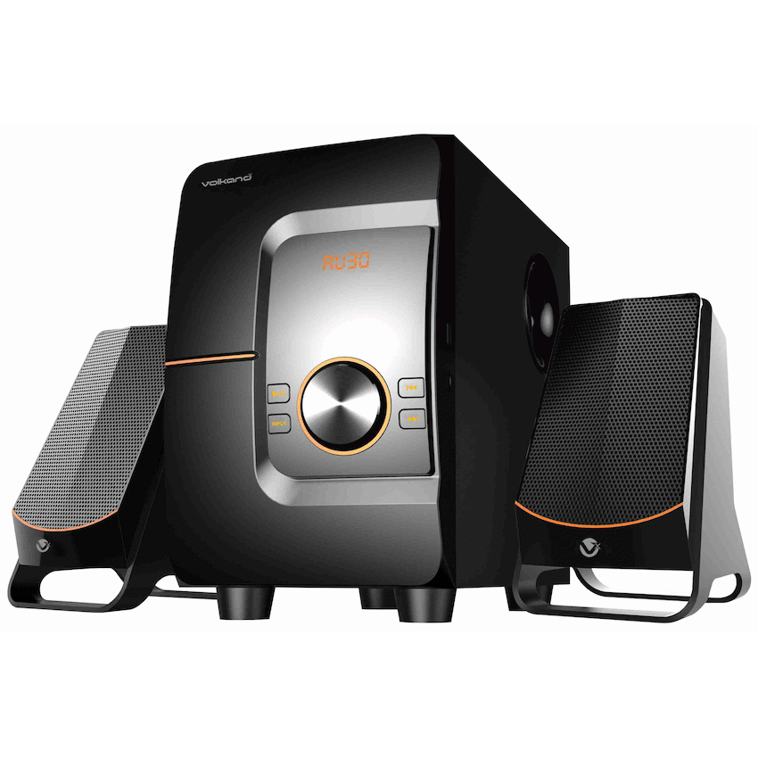 VolkanoX Comet Series 2.1 Speaker - Black with USB/Micro SD and Bluetooth