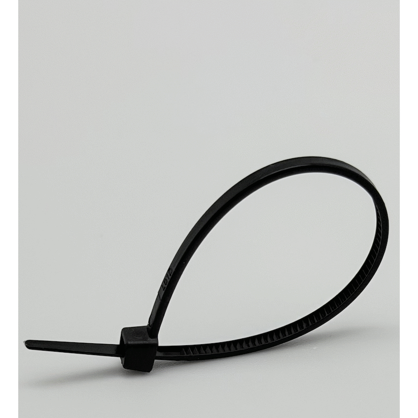 Ellies Cable Tie 2.5mm X 100mm - 50 PACK SIZE - BK