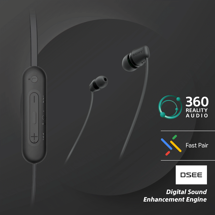 Sony WI-C100 (Black) Wireless Earphones