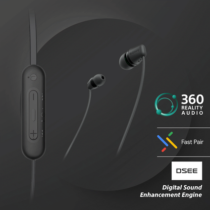 Sony WI-C100 (Black) Wireless Earphones