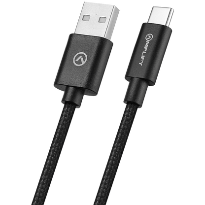 Amplify Linked Series USB-A to Type-C Braided Cable 1.2m - Black