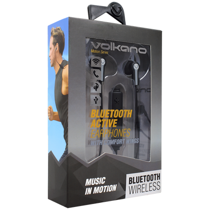 Volkano Motion Bluetooth Earphones - Black/Grey