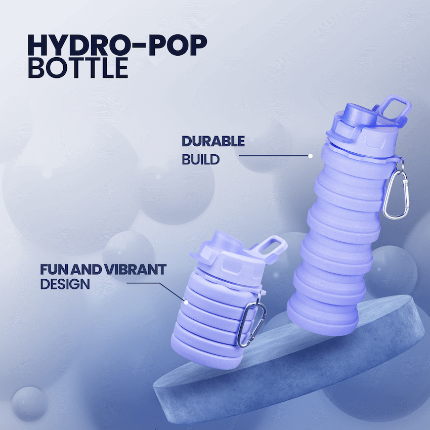 Quest Hydro-Pop Bottle 500ml - Purple