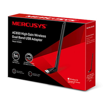 TP-Link Mercusys MU6H AC650 High-Gain Wireless Dual-Band USB Adapter