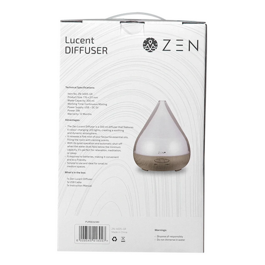 Zen Lucent Diffuser - Grey