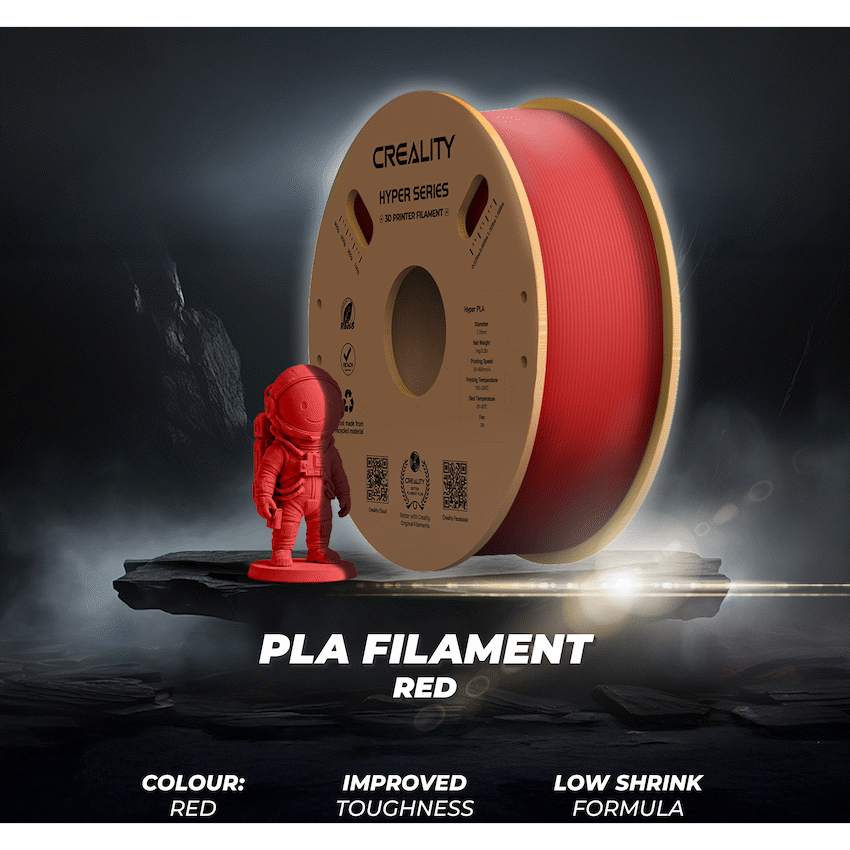 Creality Hyper PLA High-Speed Red Filament 1Kg