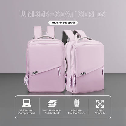 Volkano Under-Seat Traveller Backpack Pastel Pink