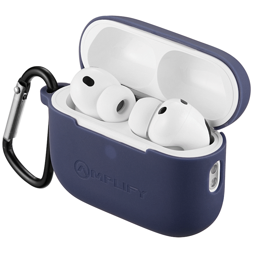Amplify Note X 3 Series TWS Earphones - White Case + Blue Cover