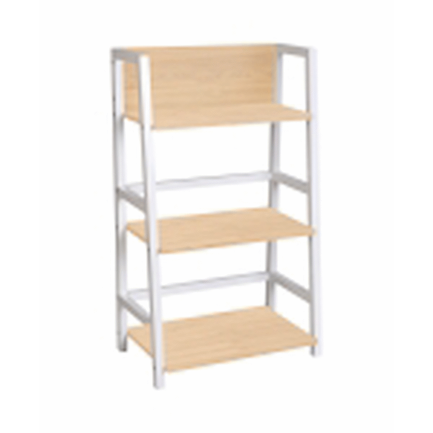 Everfurn Orchid Bookshelf with Powder-Coated Steel Frame