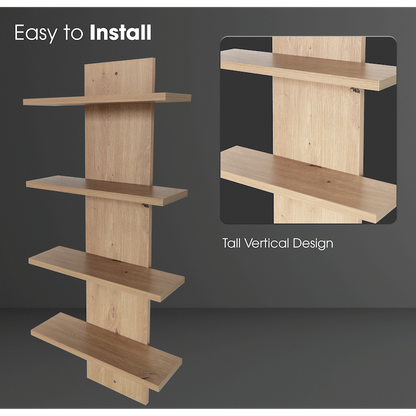 Everfurn Alex 4 Tier Wall Shelf