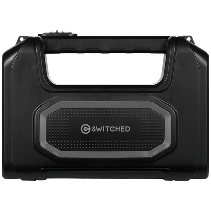 Switched Portable Power Station with Solar Panel - Black