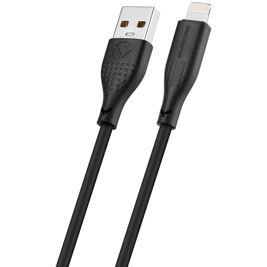 Volkano Nova Series USB A to Lightning charging cable 10W TPE-Black