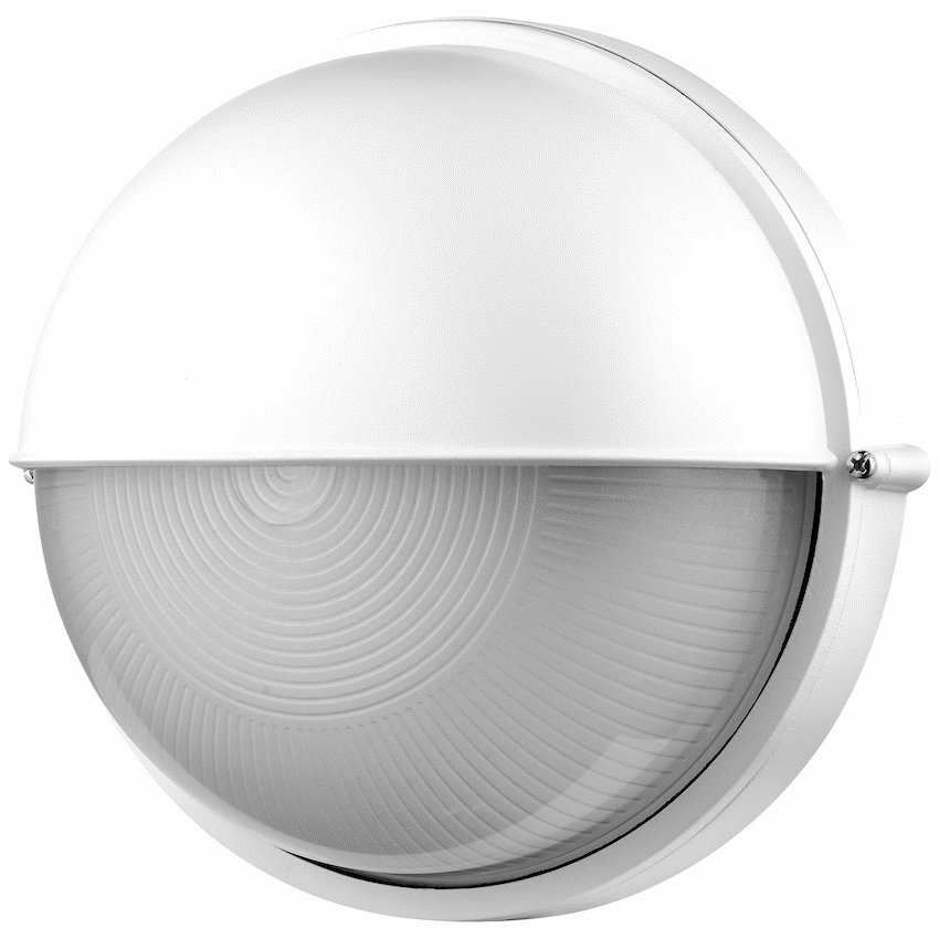 Ellies Arc Series - Large AC Round Bulkhead - Aluminium + Glass - E27 Base -WT