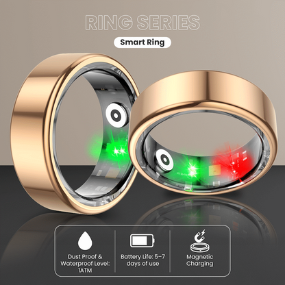 Volkano Ring Series Smart Ring with Charge Case - Black 20.8mm