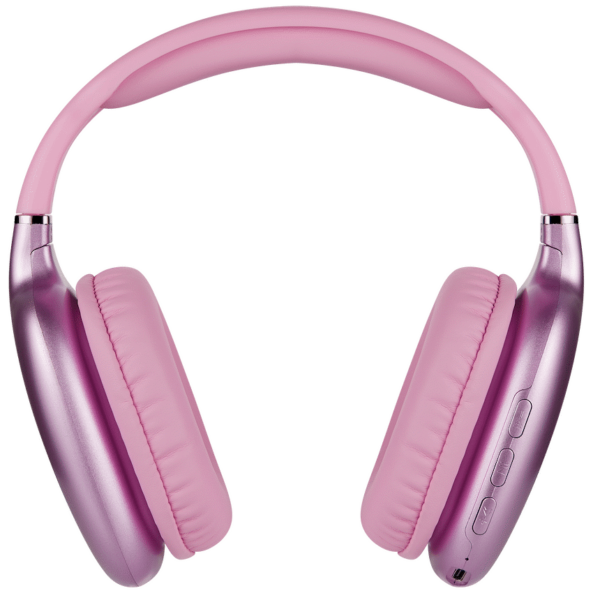 Pro Bass Retro Bluetooth Wireless Headphone with PU Case - Pink