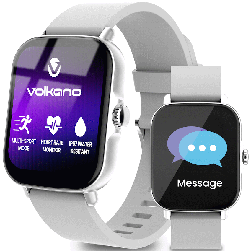 Volkano Active Tech Serene series Watch with heart rate monitor - Silver