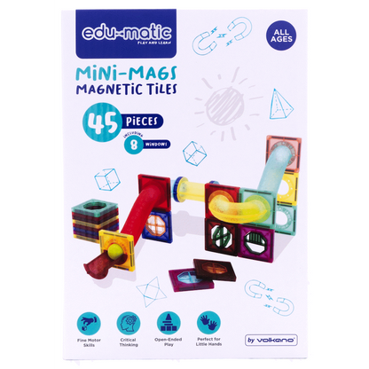 45 Magnetic Tiles and Marble Run Parts