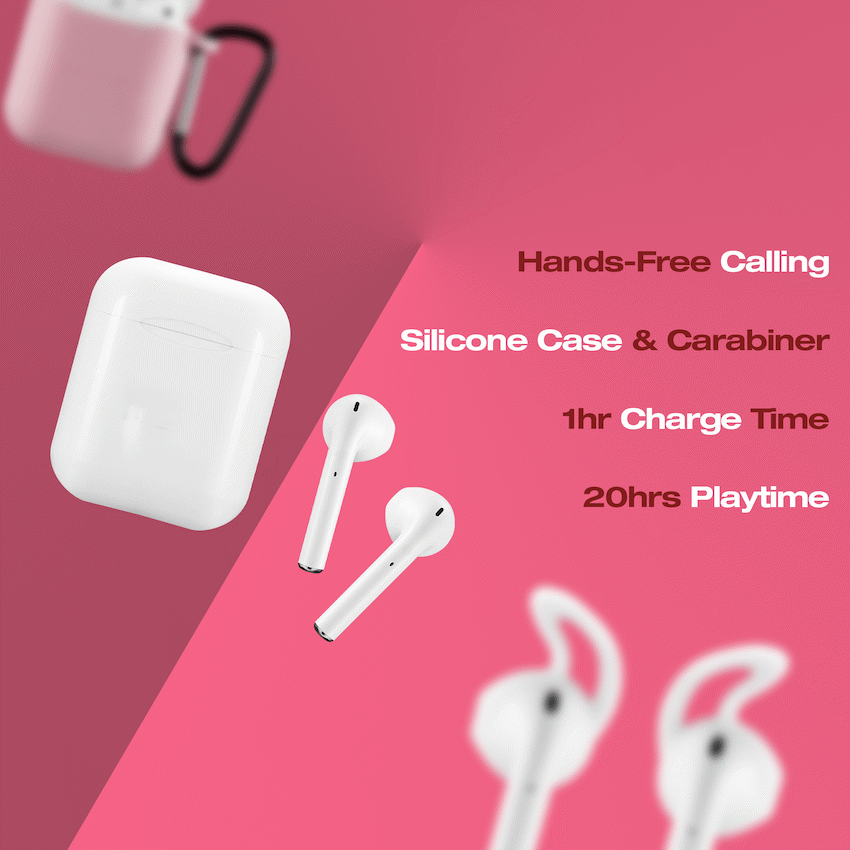 Amplify Buds Series True Wireless Earphones with Silicone Accessories - Pink