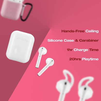 Amplify Buds Series True Wireless Earphones with Silicone Accessories - Pink