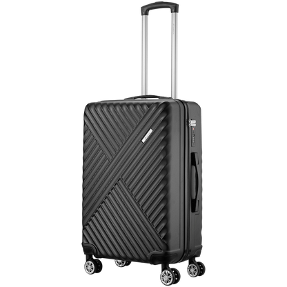 Travelwize Astra ABS 67cm 4-Wheel Spinner Luggage - Black
