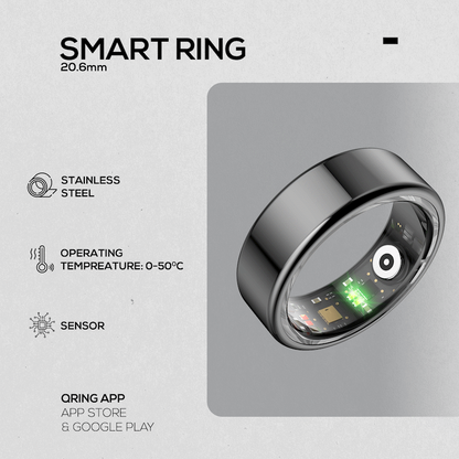 Volkano Ring Series Smart Ring - Black 20.6mm