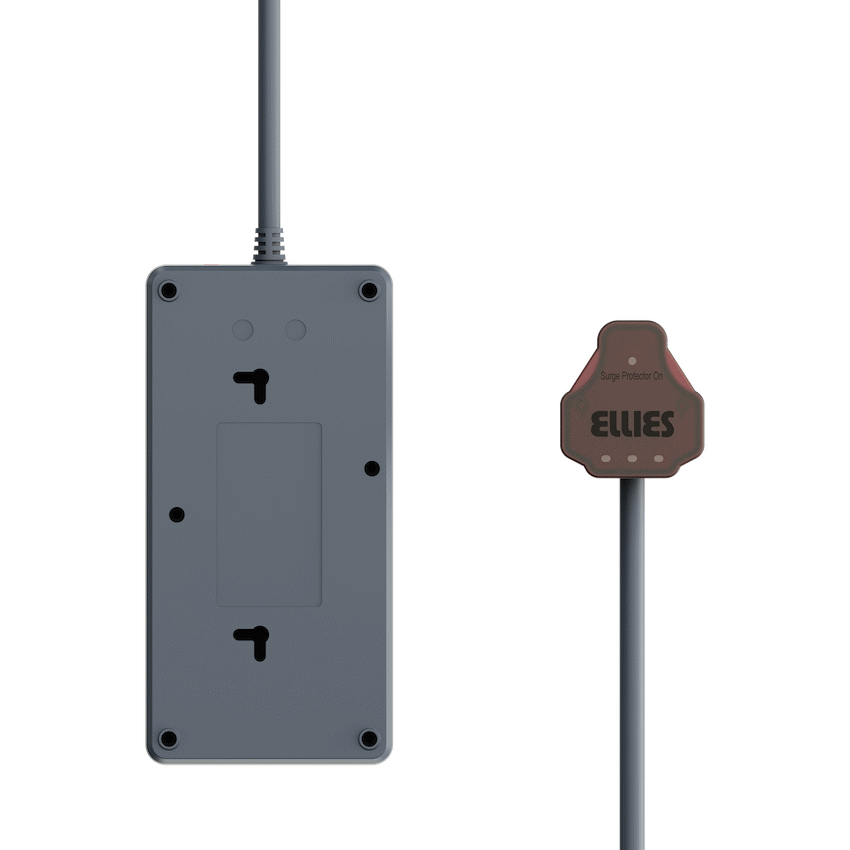 High Surge 4 Way Multi-plug PD20W Dual USB-C + USB - 0.5M - Grey