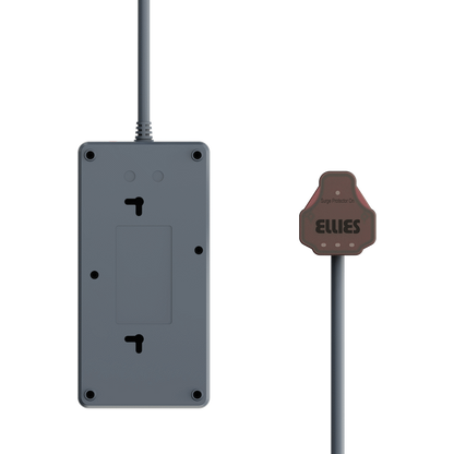 High Surge 4 Way Multi-plug PD20W Dual USB-C + USB - 0.5M - Grey