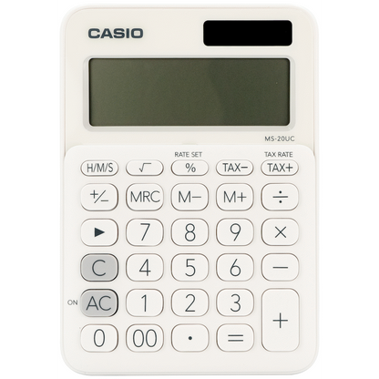 Casio MS-20UC - Desktop calculator 12 Digit - White