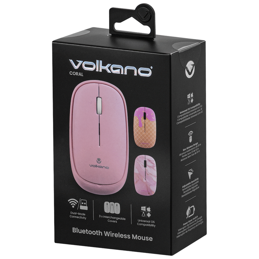 Volkano Coral series Bluetooth Wireless Mouse - Pink