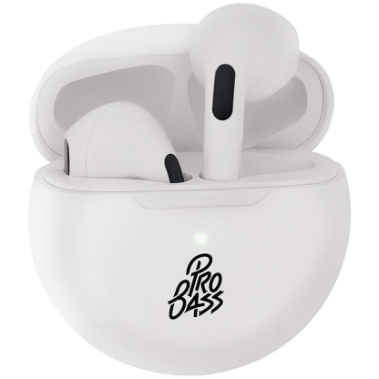 Pro Bass Future Series True Wireless Earphones with Charging Case - White