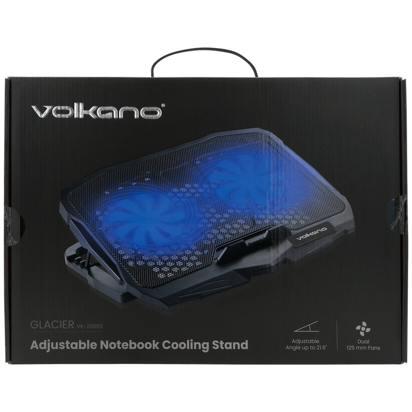 Volkano Glacier Series Upright Notebook Cooling Stand with Dual Fans