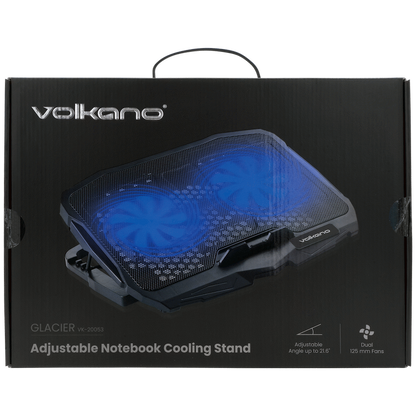 Volkano Glacier Series Upright Notebook Cooling Stand with Dual Fans
