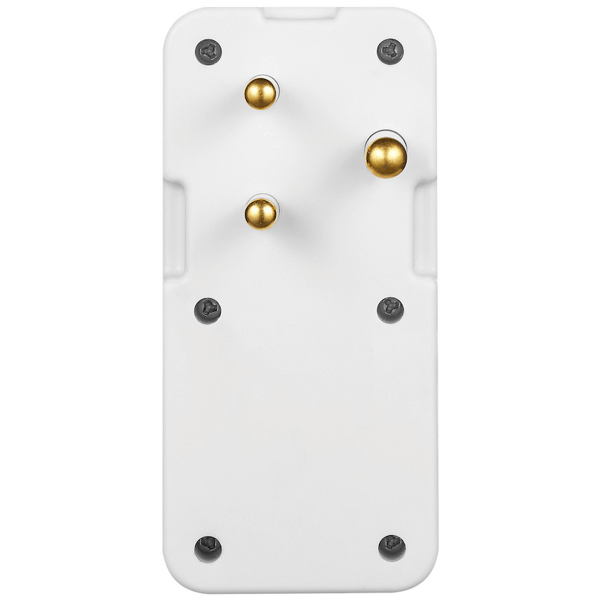Switched 3-Way Medium Surge Adaptor - White
