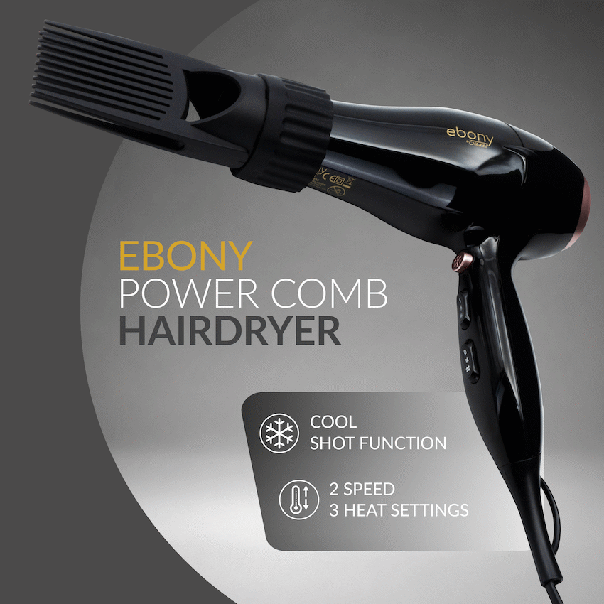 Elektra Ebony Power Comb Hairdryer