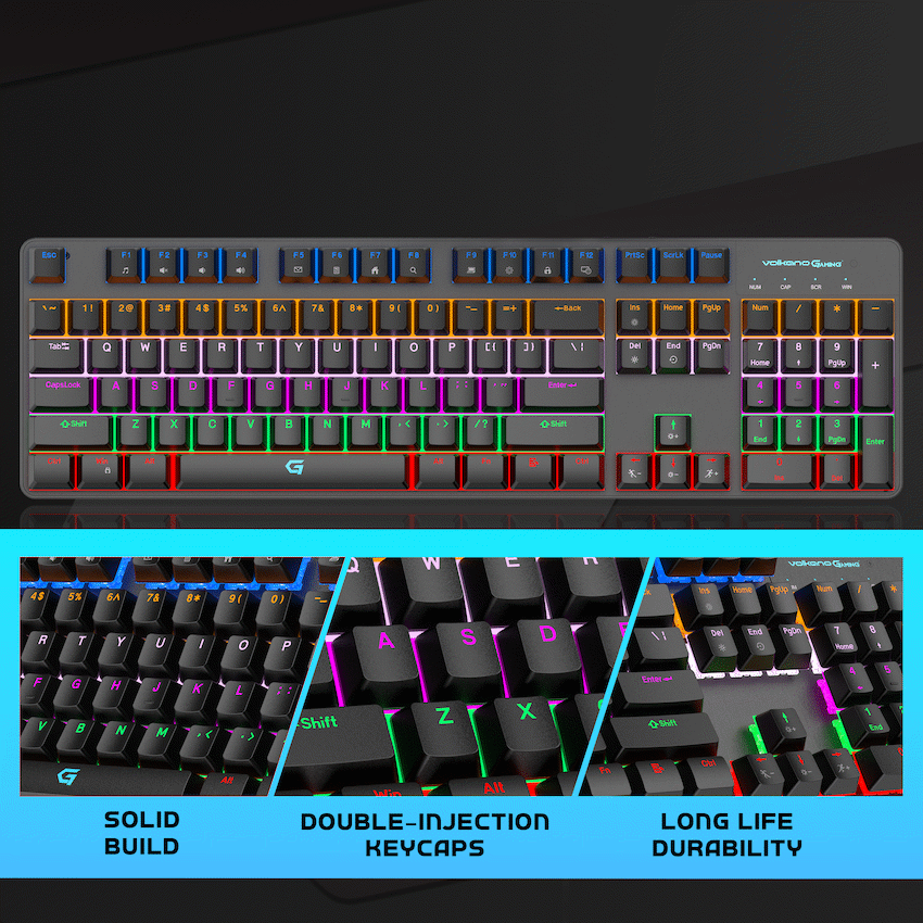 Volkano Gaming Phantom X1 Wired Mechanical keyboard with RGB lighting