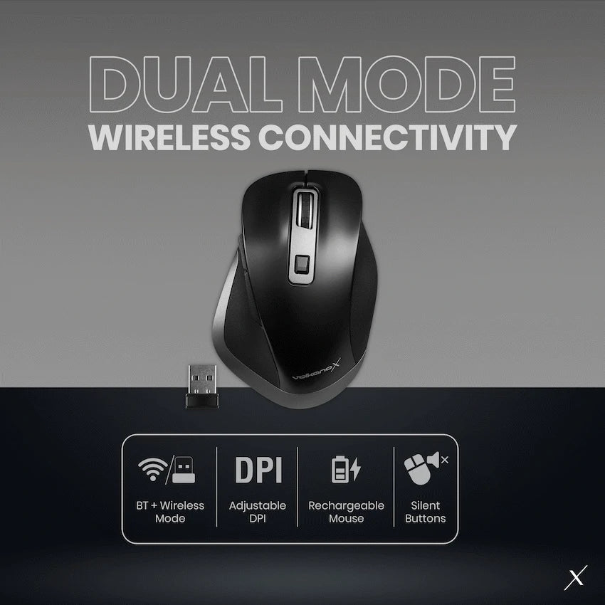 VolkanoX Amber series BT Tri-Mode Rechargeable Mouse