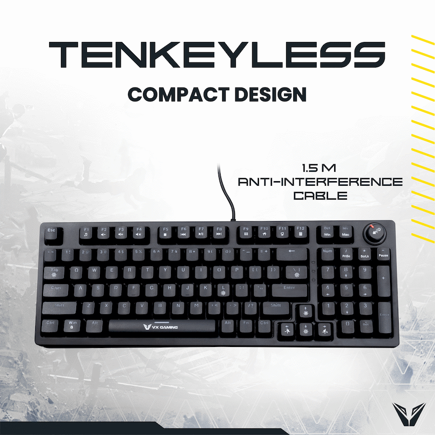 VX Gaming Warborn RGB TKL Mechanical Keyboard