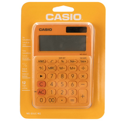Casio MS-20UC - Desktop Calculator 12-Digit - Orange