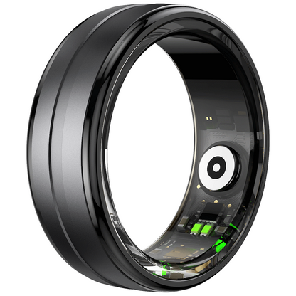 Volkano Ring Series Smart Ring with Charge Case - Black 20.6mm