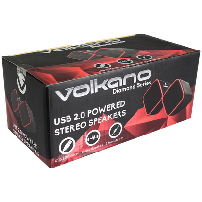 Volkano Diamond Series USB Speaker - Red