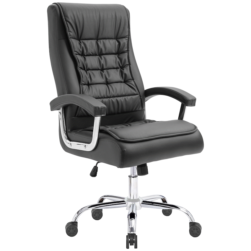 Everfurn Louis High Back Office Chair - Black
