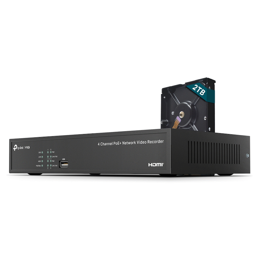 TP-Link Vigi NVR1004H-4P 4-Channel PoE Network Video Recorder